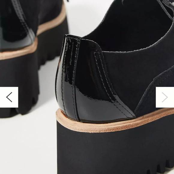 Anthropologie All Black Platform Oxford Flats - Picture 5 of 13